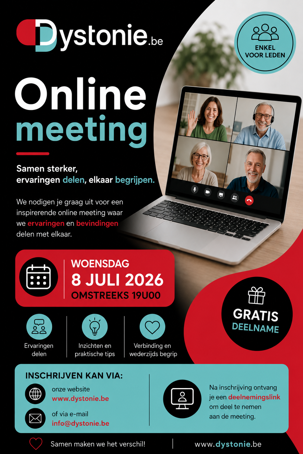 Online dystoniebabbel op 08 juli 2026