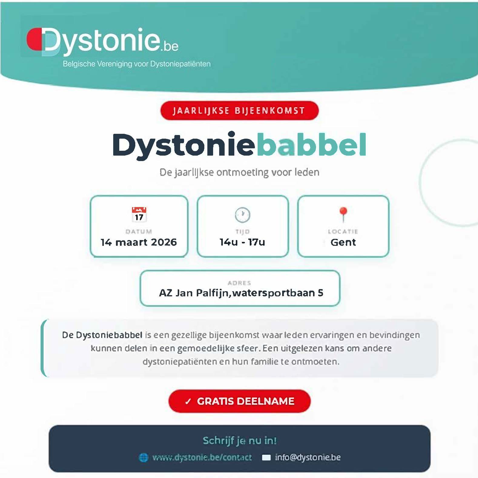 dystoniebabbel te Gent