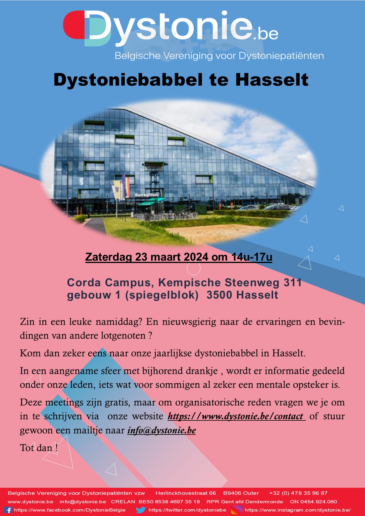 Dystoniebabbel Hasselt 2024